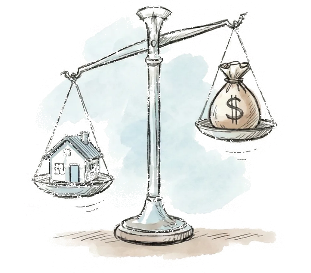 理想とリアルのイメージ