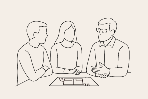 依頼先選びのイラスト